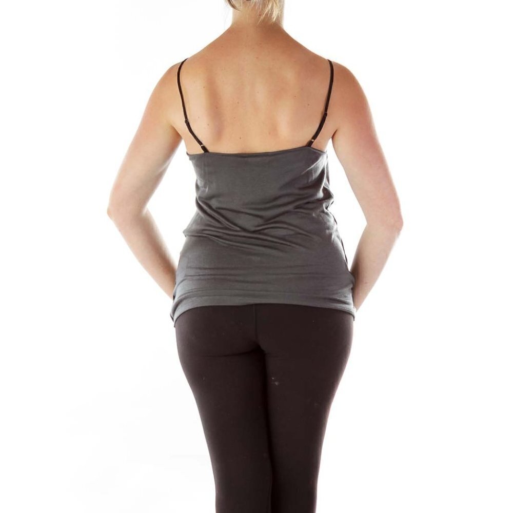 Banana Republic Gray Black Woven Tank Top - Picture 2 of 3